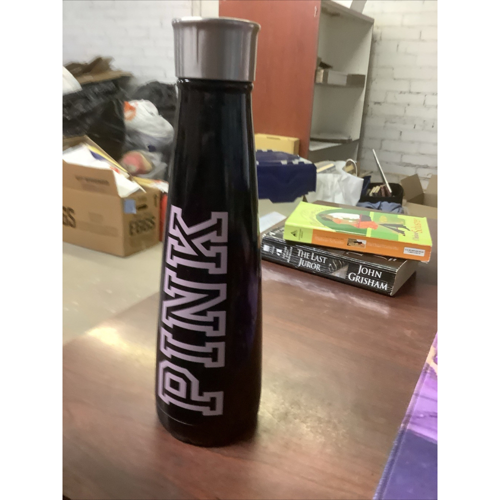 Victoria Secret PINK Water Bottle Black Sip Swell Vacuum Insulated Thermal